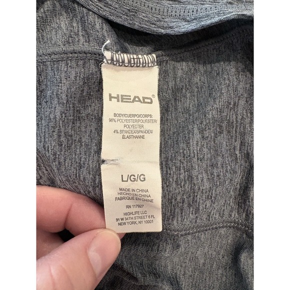 Head Womens Long Sleeve 1/4 Zip Pullover Athletic Tennis Top Lightweight Gray - Picture 7 of 8